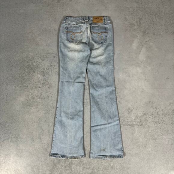 Street Wear Society Denim Bootcut Jeans Light Wash Y2K Faded - Size: 7 - Picture 8 of 12